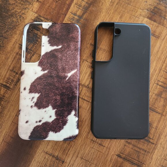 Samsung S22 Cowhide Print Tough Phone Case - Picture 2 of 4